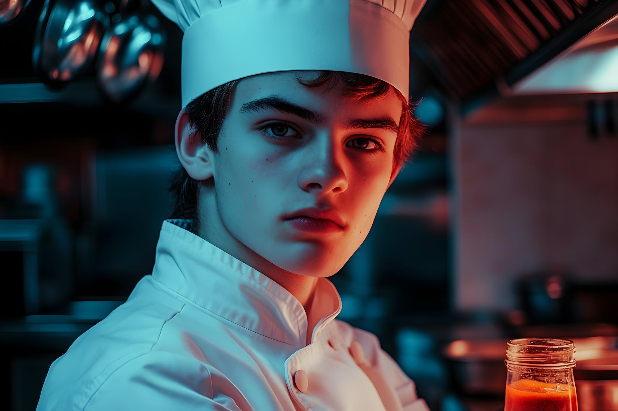 portrait of lead chef in studio